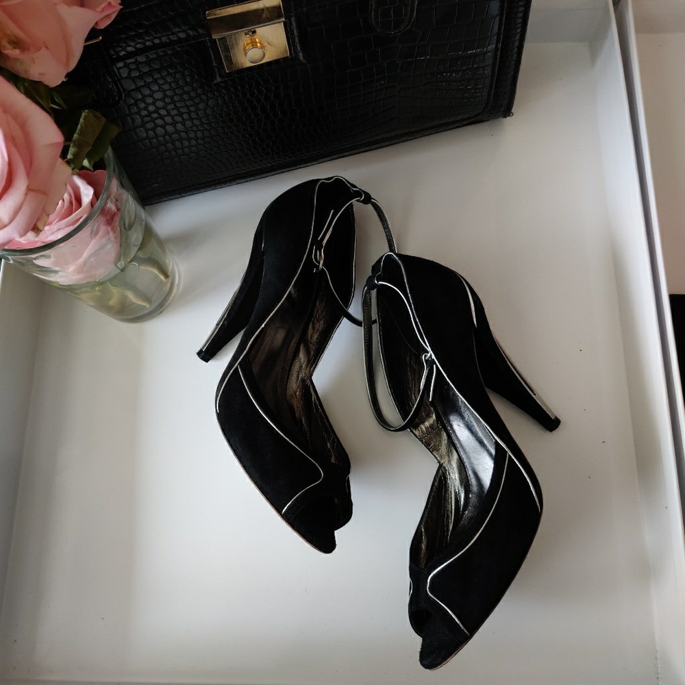 Black & Silver Luxury Heels